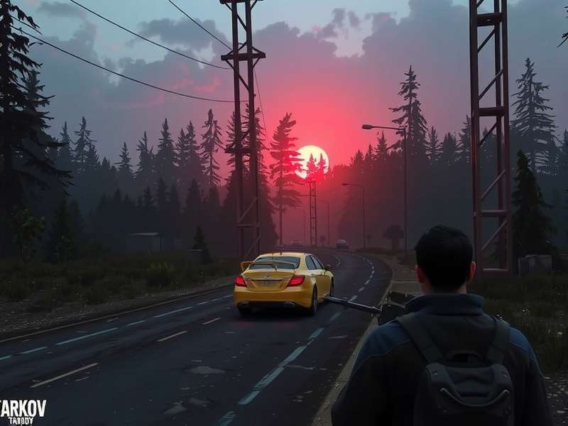 Escape from Tarkov intense firefight in urban environment