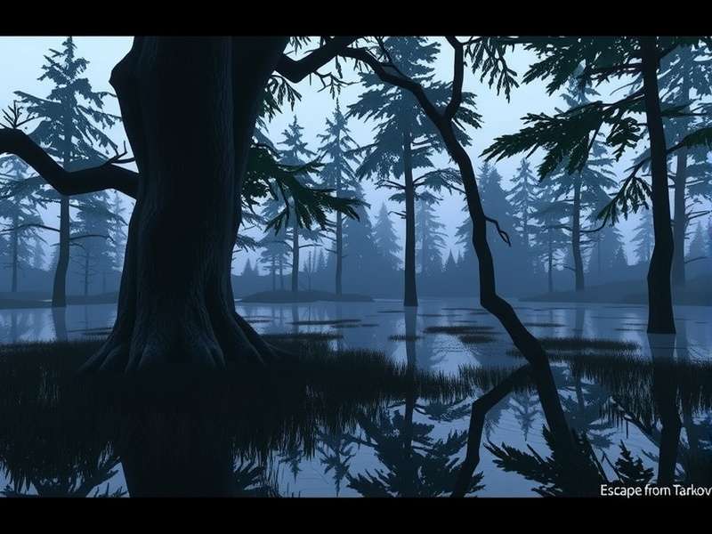 Streets of Tarkov map showing detailed urban environment with destruction