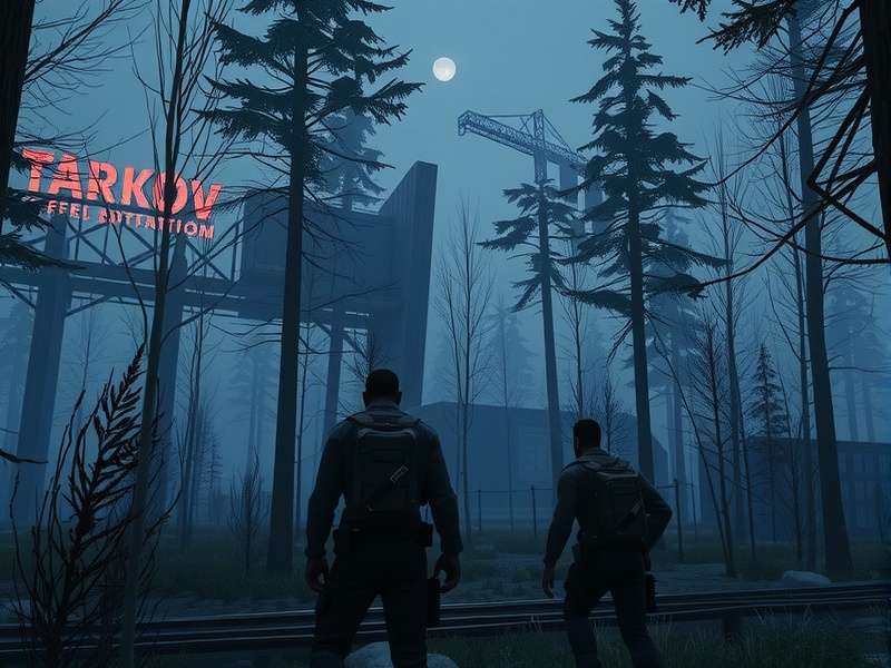 Escape from Tarkov players in a tense firefight on Customs