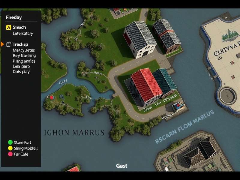 First-person view approaching an extraction point in a forest environment