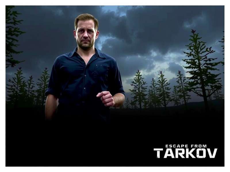 Escape from Tarkov PMC operator taking cover in a ruined building