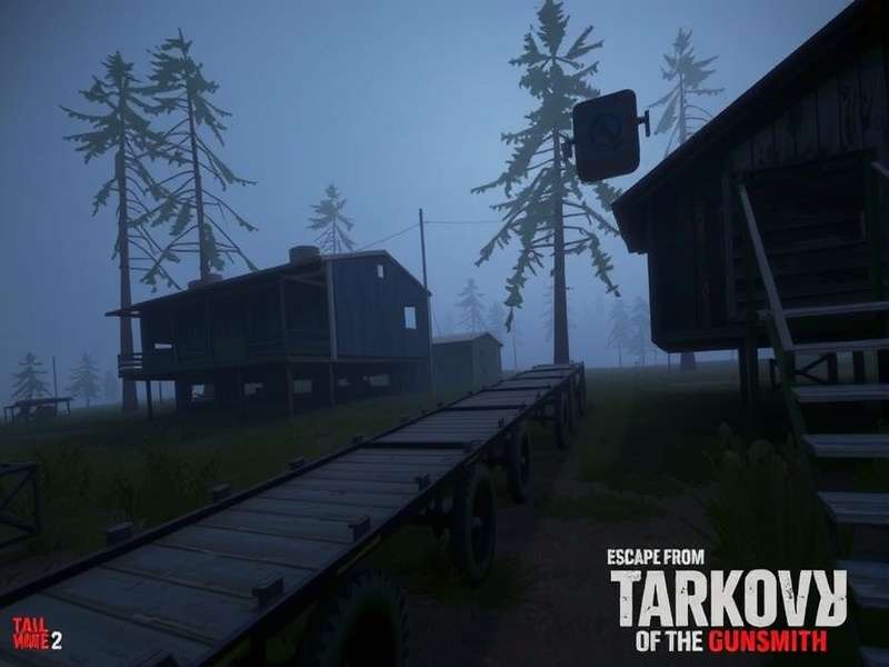 Customized assault rifle with various mods in Escape from Tarkov