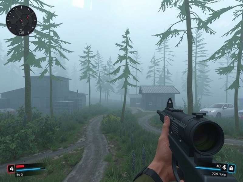 A tactical squad moving through the Customs map in Escape from Tarkov, demonstrating PvE positioning.