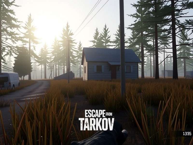 A legitimate Escape from Tarkov player tactically aiming down sights in a dark corridor, representing skilled gameplay