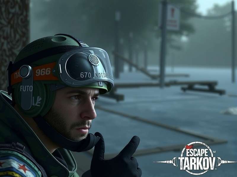 Escape From Tarkov running on a Linux desktop with performance overlays