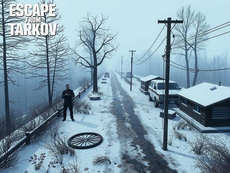 Escape From Tarkov Customs map aerial view showing industrial buildings and railway