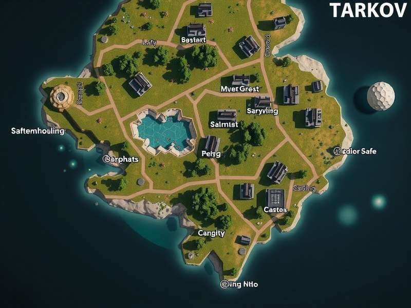 Escape from Tarkov Interchange Map detailed overview with loot routes and extraction points
