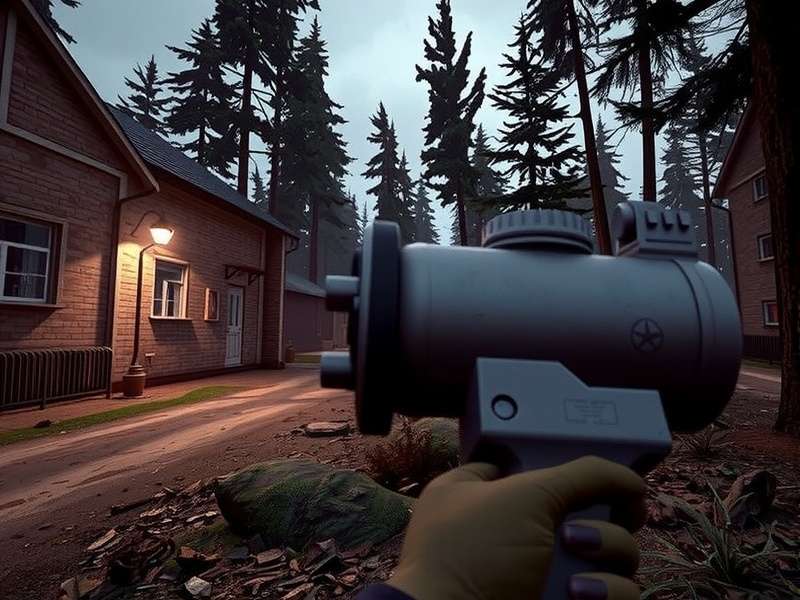 Escape From Tarkov tactical gameplay showing a soldier with weapon in a dark industrial area