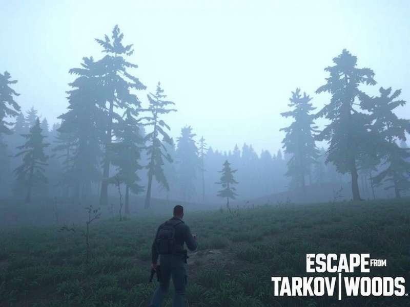 Escape From Tarkov Woods dense forest terrain with tactical gameplay overlay