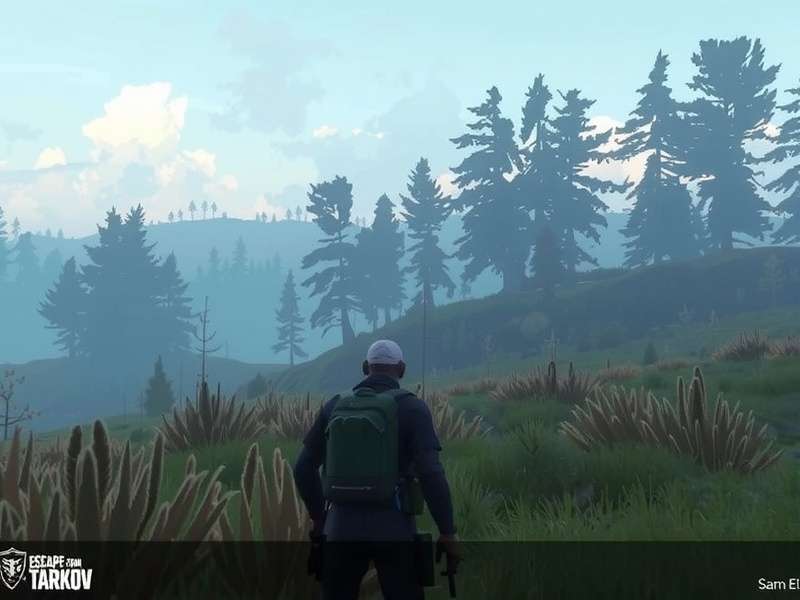 Escape From Tarkov game tactical combat screenshot with warning overlay about cheaters